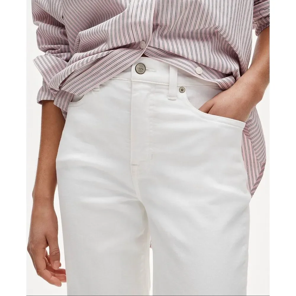 J. Crew Slim Wide White Jeans NWT Size 28